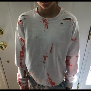 tie die brand new cropped sweatshirt